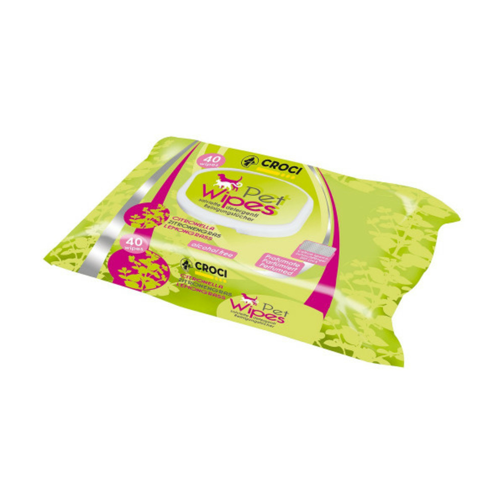 Lingettes humides pour animaux domestiques xl 40 uds 30 x 20 cm