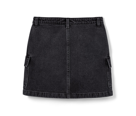 Kinder-Jeans-Rock, schwarz