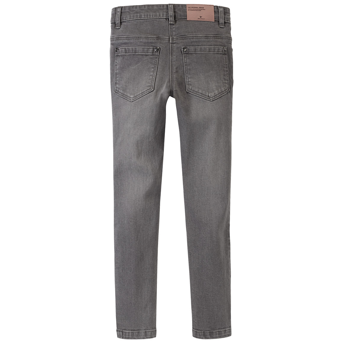 Jonas Nielsen Mädchen Skinny-Jeans mit Used-Waschung hellgrau