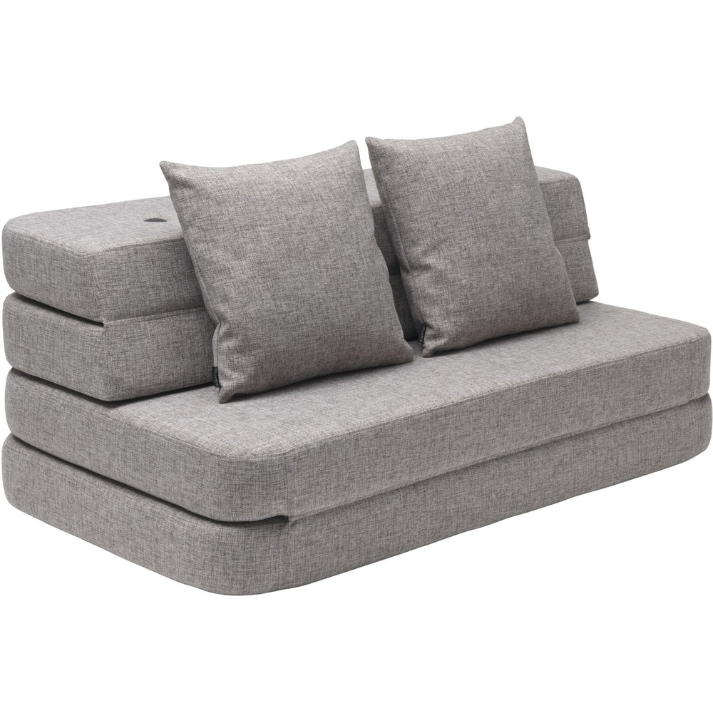 Køb by KlipKlap 3 Fold Sofa Beige With Sand KK 3 Fold Single Multi Grey With Grey KK 120 Cm