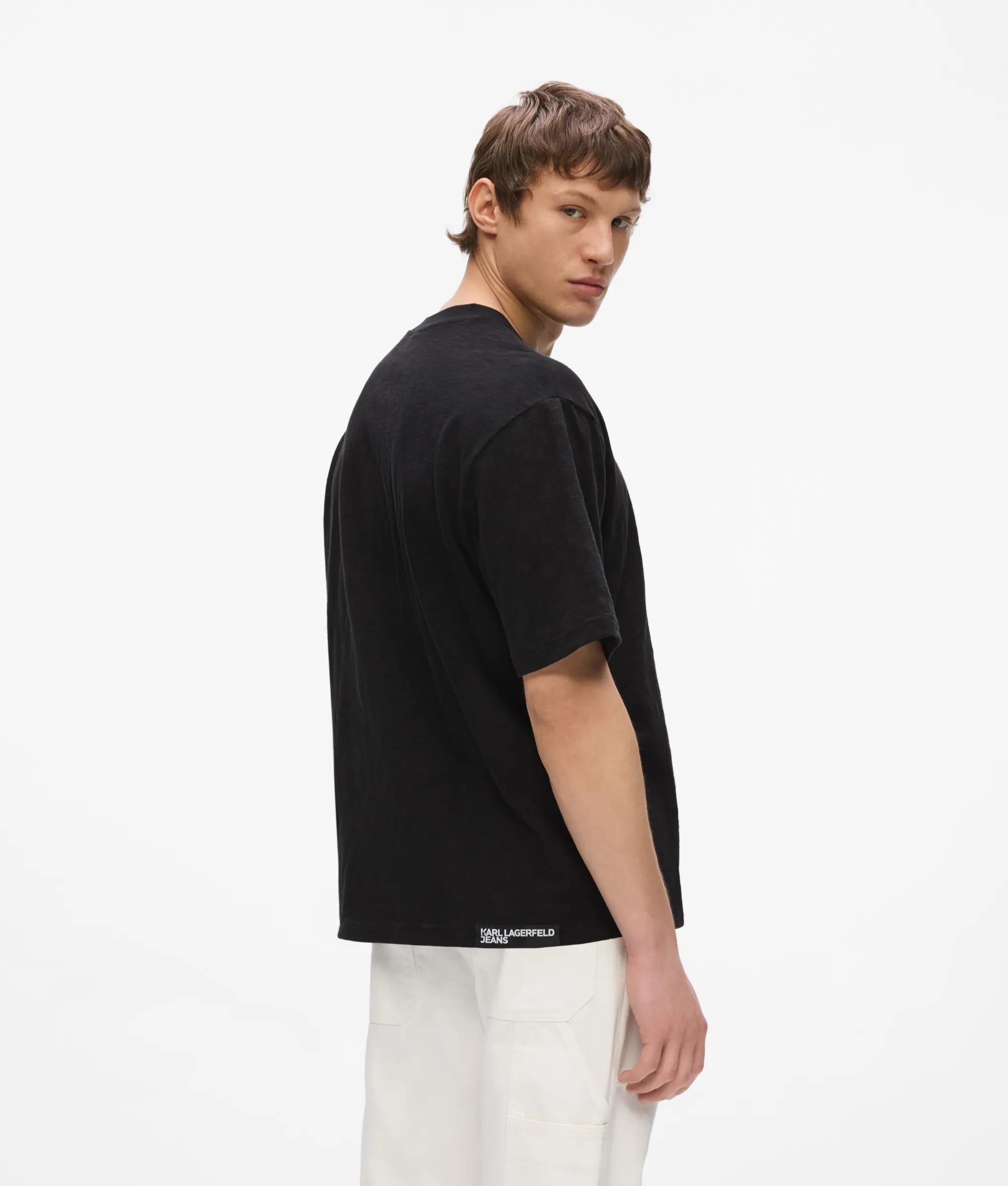 Boxy T-shirt met Monogram en verweerde effect