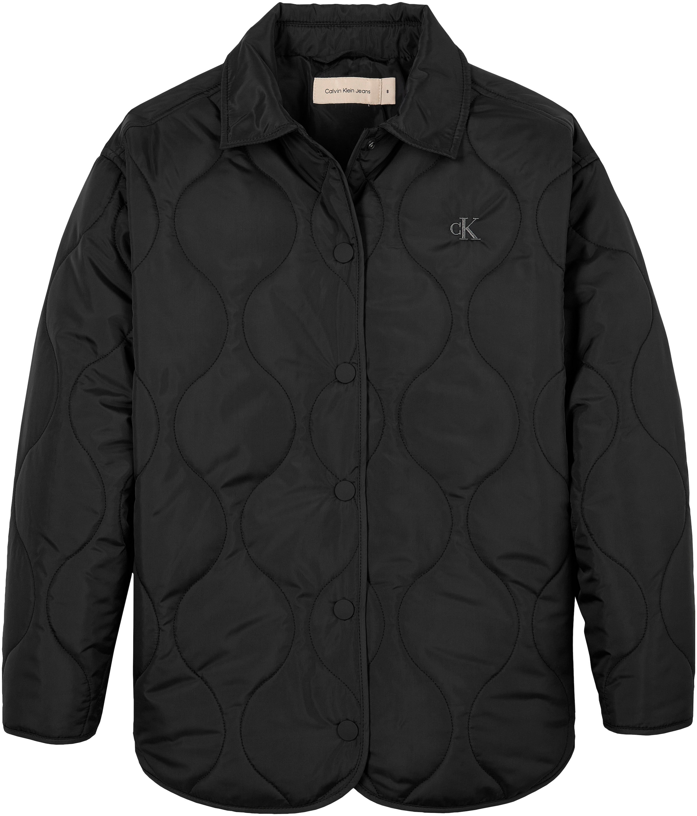 Calvin Klein Jeans Steppjacke »QUILTED OVERSHIRT« für Kinder bis 16 Jahre mit Logoschriftzug