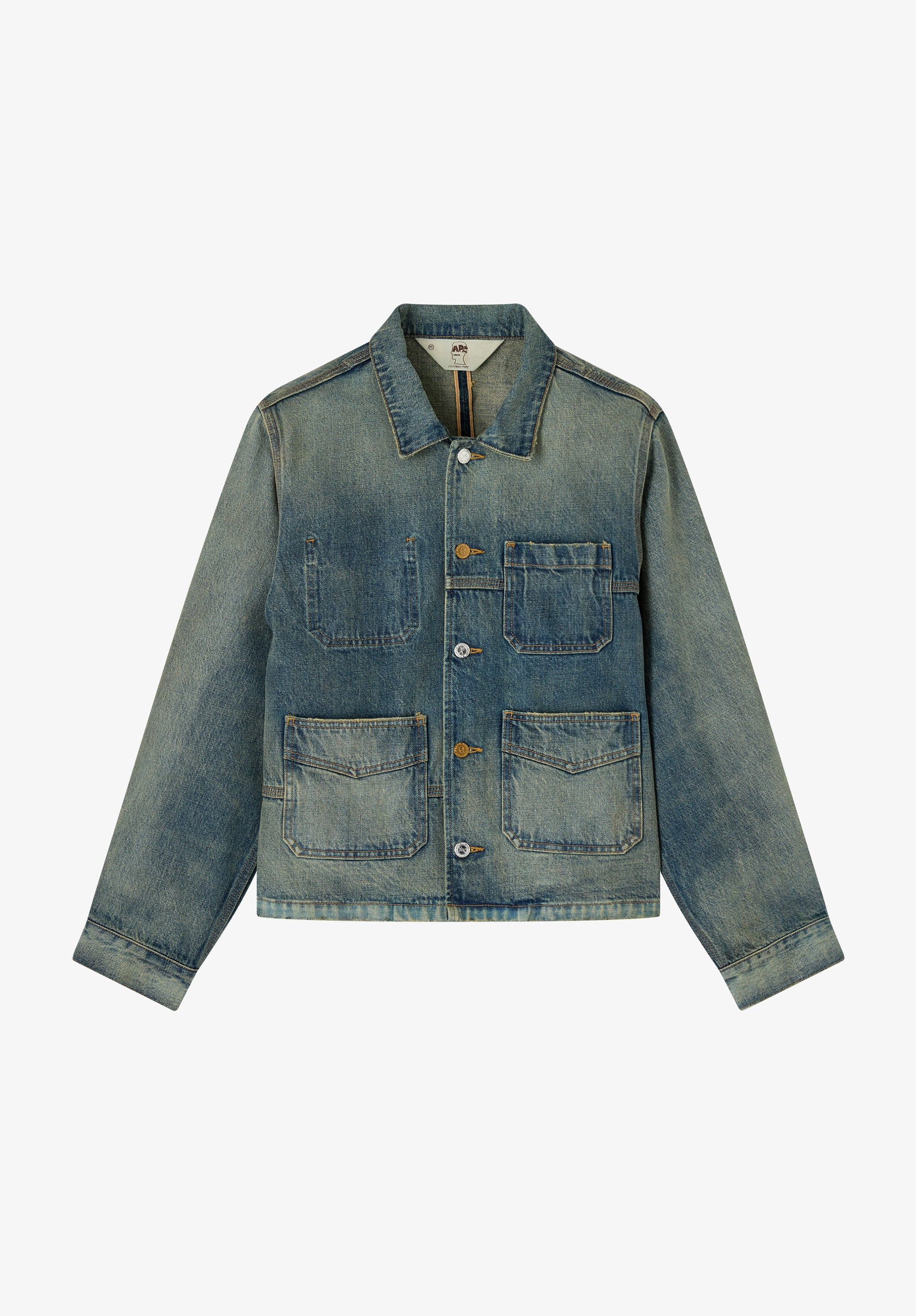 trucker jacket washed braindead - Indigo delave