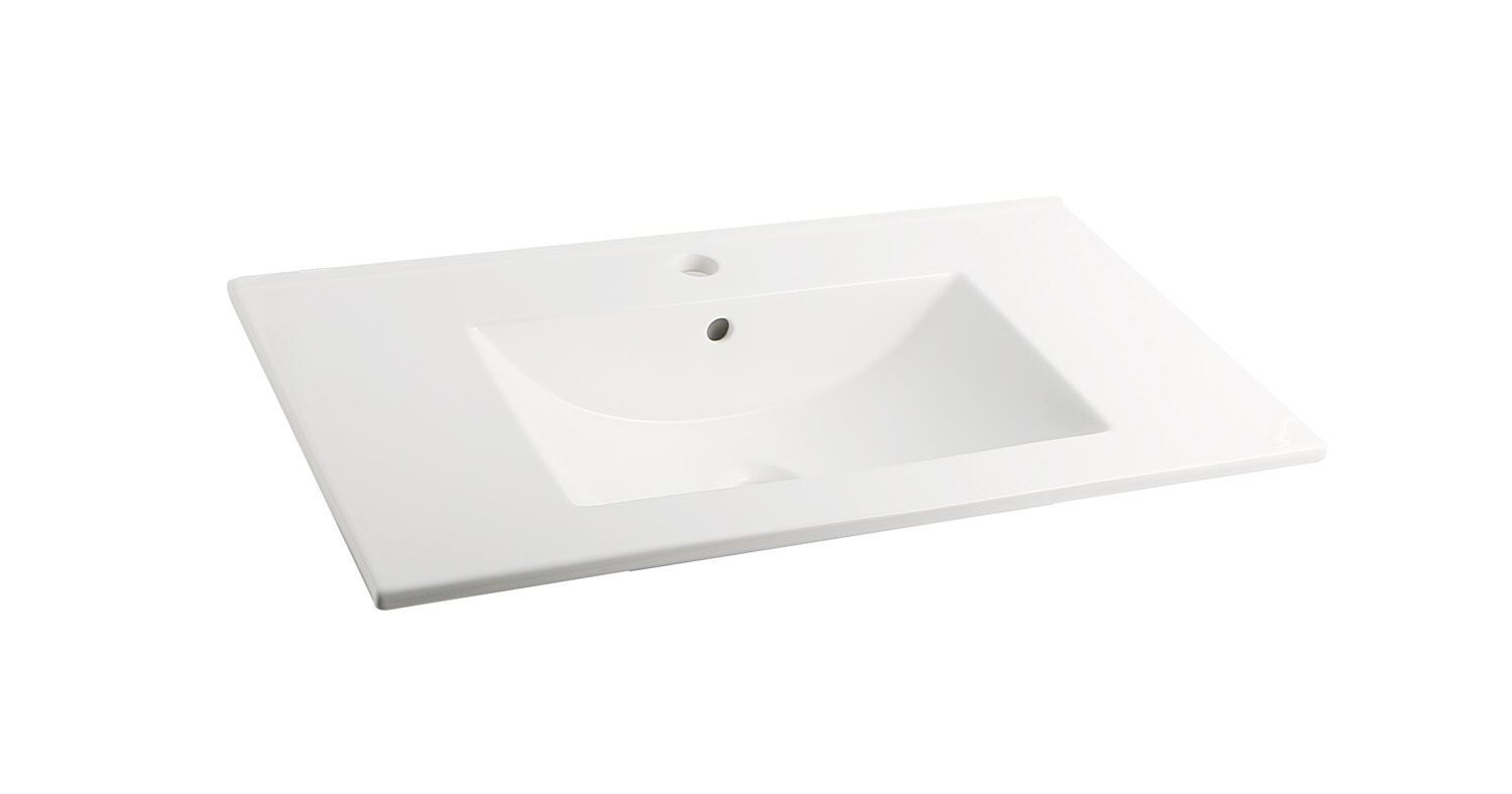 Muebles Ideal badmeubel 80cm met wastafel en spiegel naturel eiken