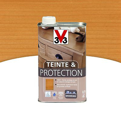 Teinte et protection meubles et boiseries V33 chêne doré mat 0,5L