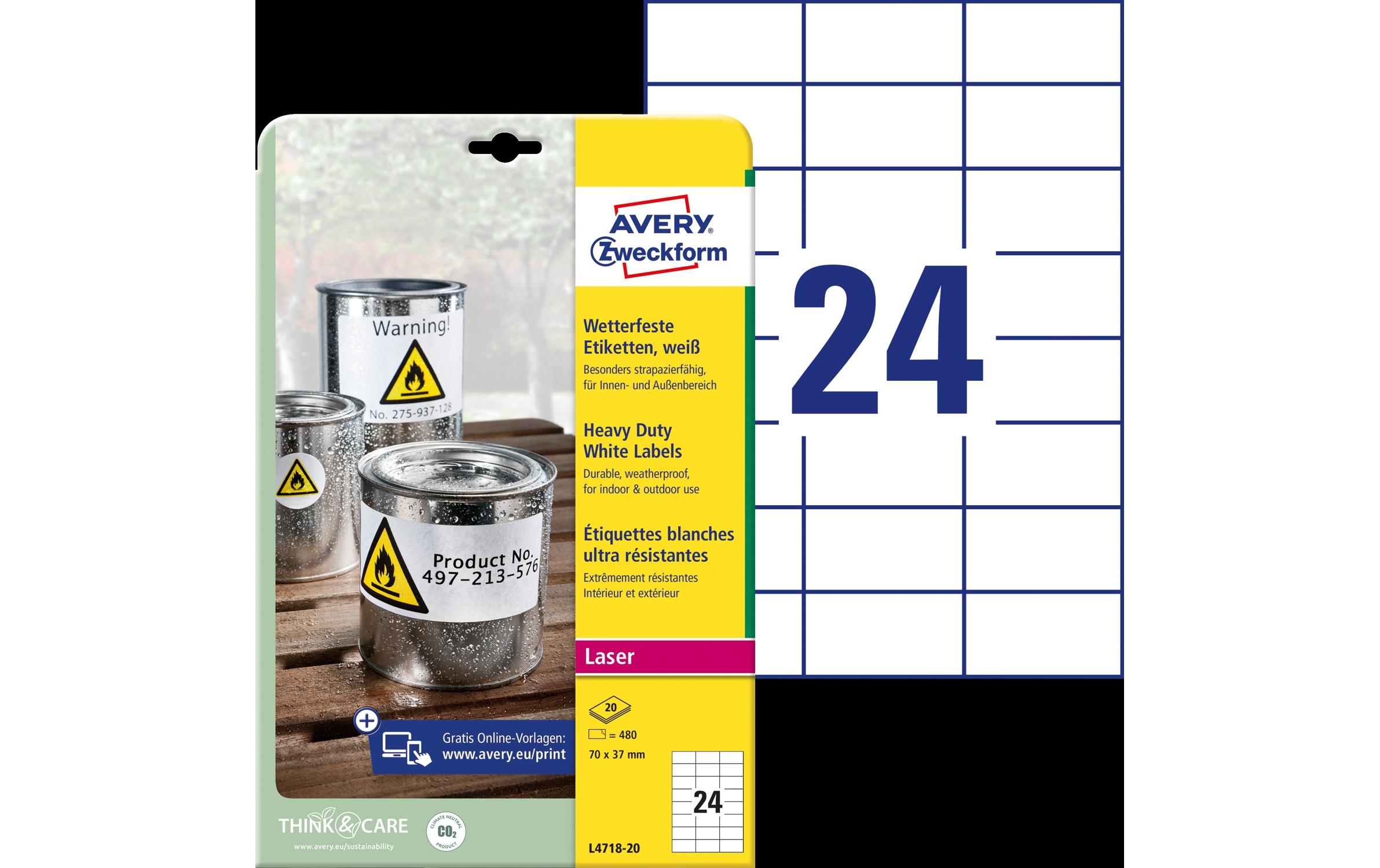 Universal-Etiketten L4718-20 70 x 37 mm, WetterfestUniversal-Etikette