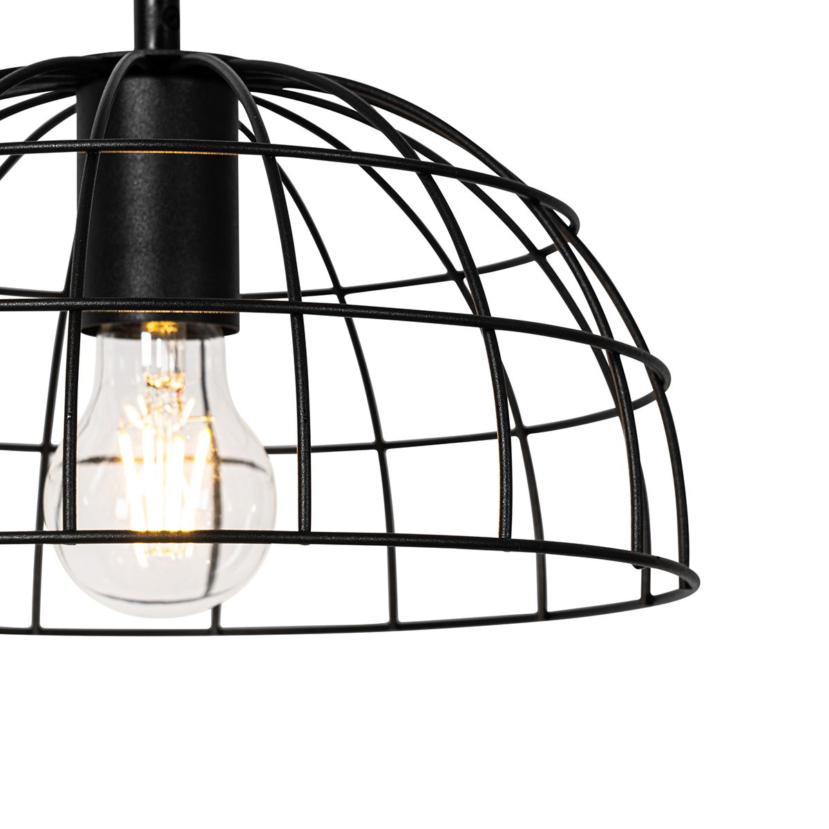 Industriële hanglamp zwart 3-lichts - Hanze