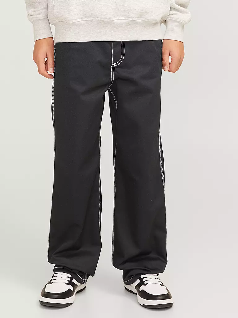 JACK & JONES Jungen Hose JPSTALEX JJCONTRAST schwarz