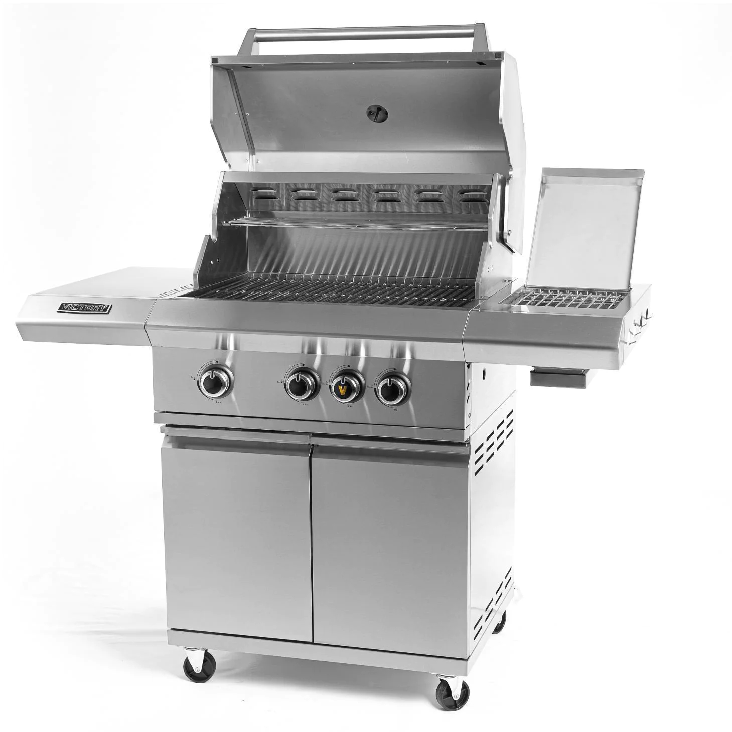 Victory 3-Burner Propane Gas Grill With Infrared Side Burner - BBQ-VCT3BSB-LP