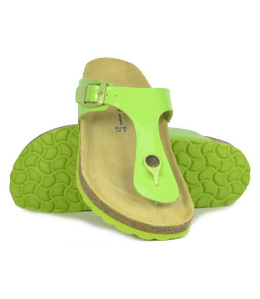 Sanosan - Sandales GENEVE LACQUERED - Femme (Vert / Marron) - UTBS3125