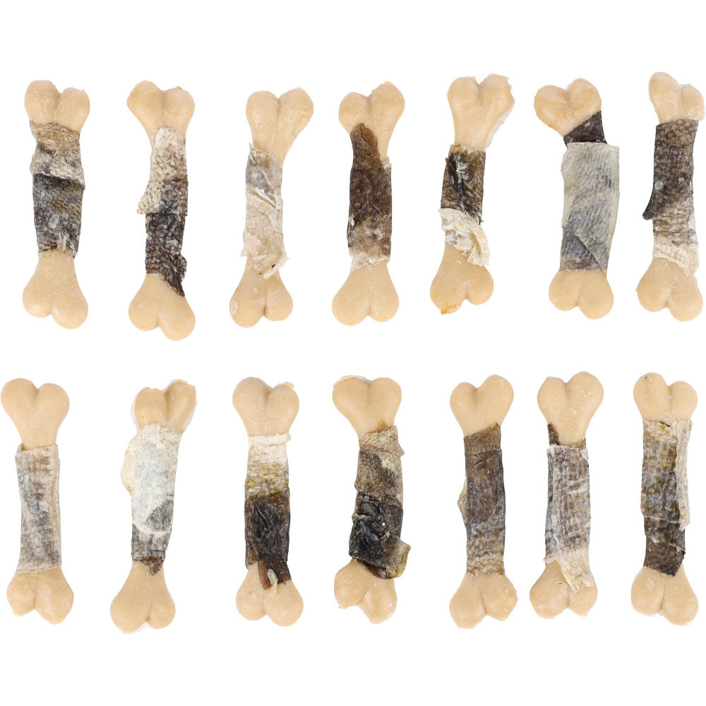 Friandises os de calcium avec peau de poisson 85 g pour chien