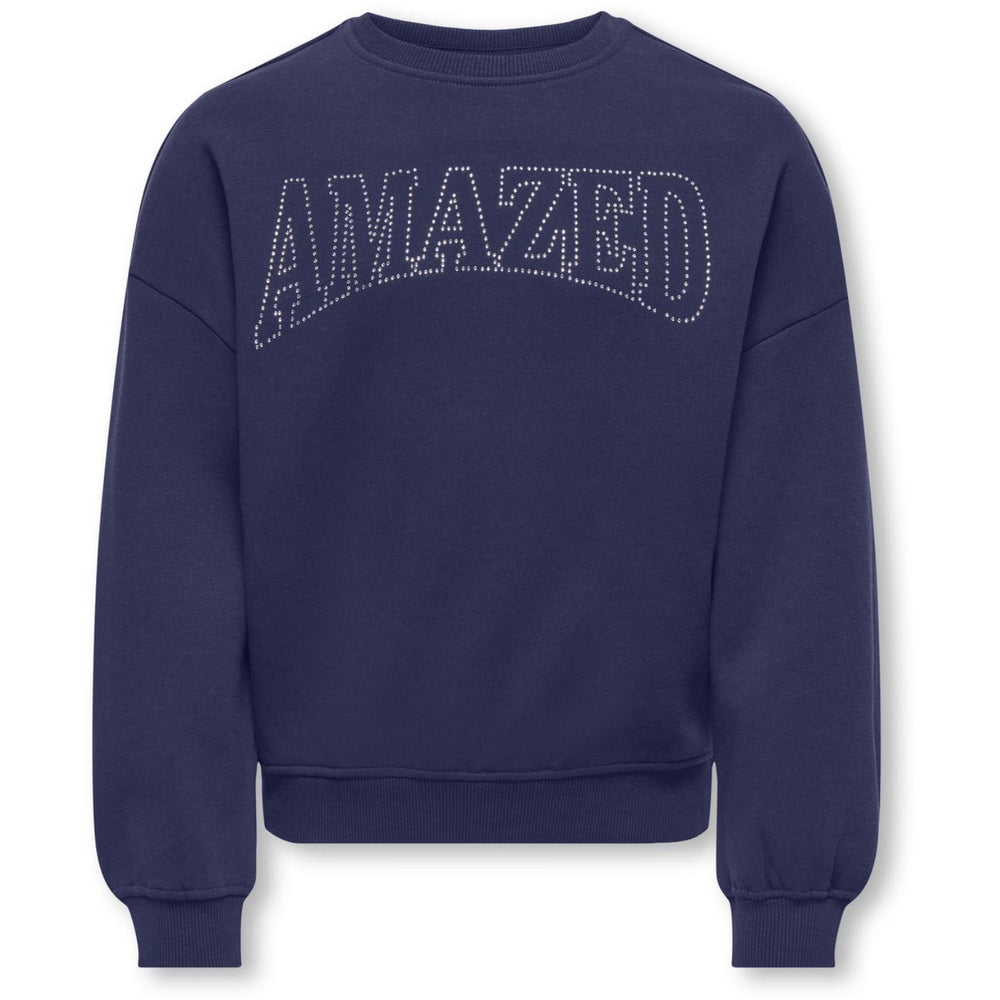 Køb kids ONLY Midnight Sail Amazed Kogkiki Life L/S Ovz O-Neck Stud Bru Swt