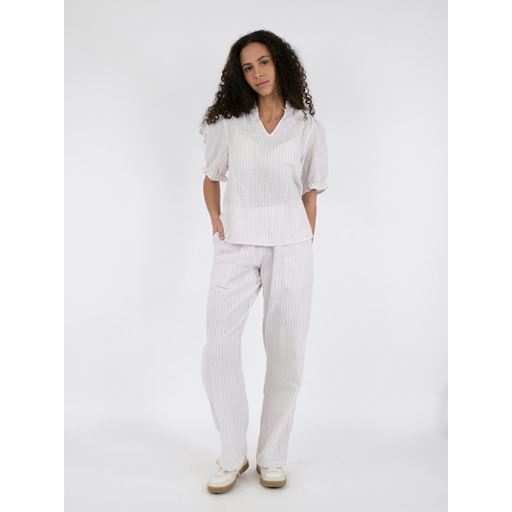 Neo Noir Odesa Simple Stripe Bluse, Off White, 36