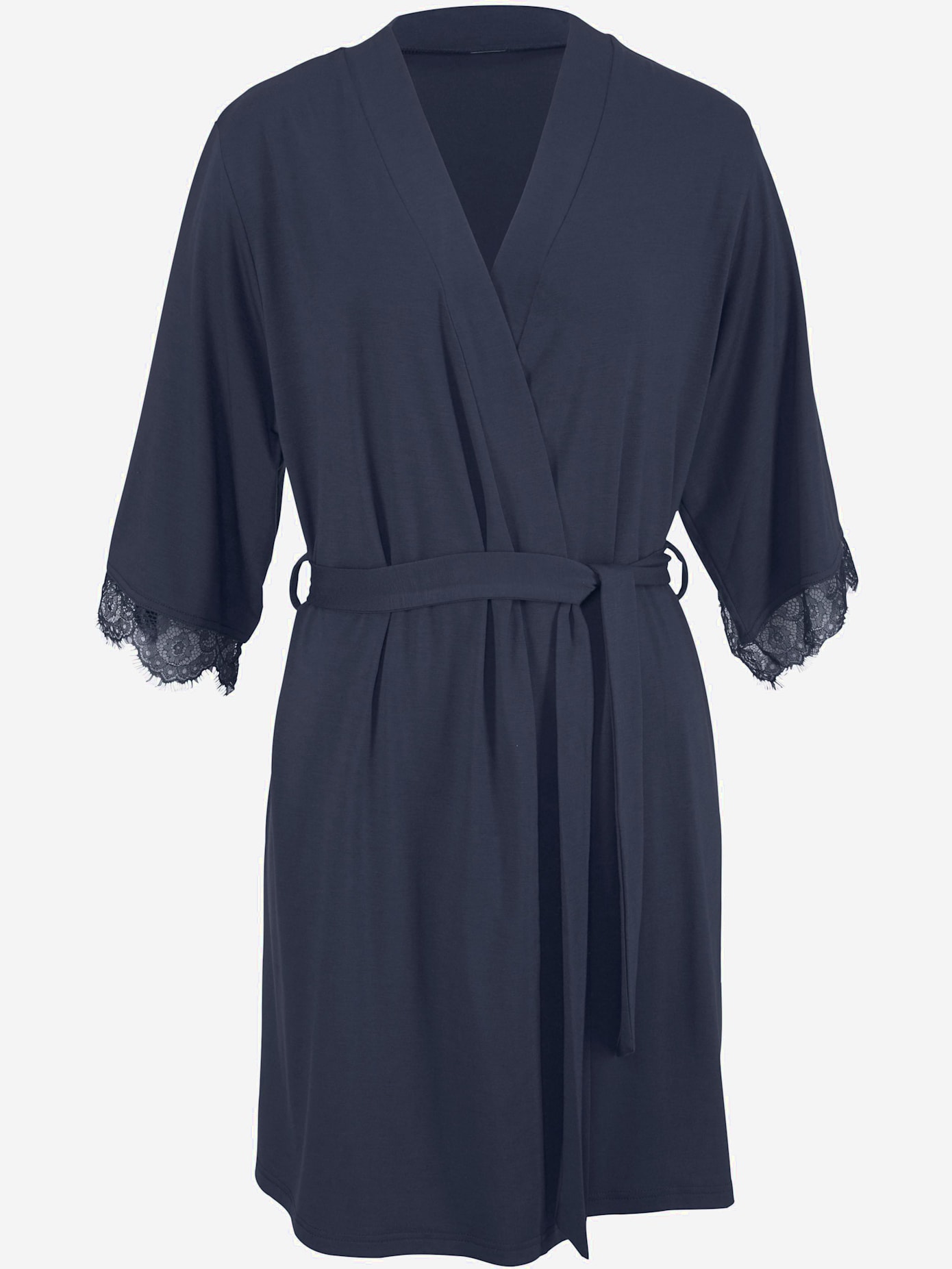 Élégant kimono avec lien à nouer à la taille