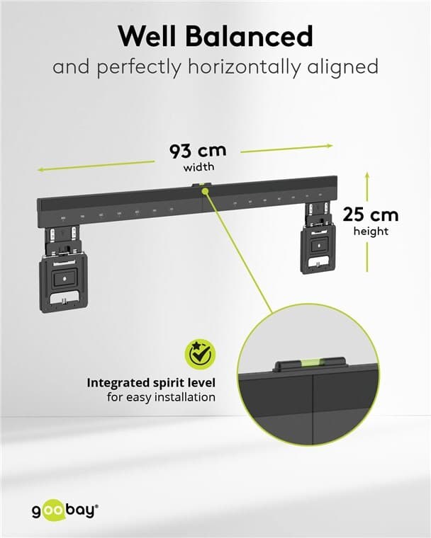 Ultraslim TV-vægbeslag Basic FIXED (XL), sort