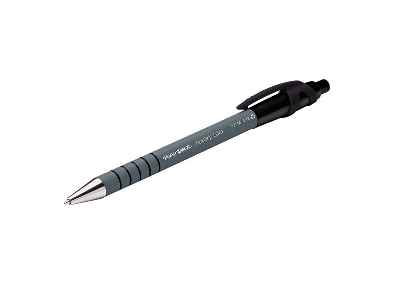 Paper Mate Kugelschreiber Flexgrip Ultra 1 mm, Schwarz,  36 Kugelschreiber-Set für Schule oder Büro