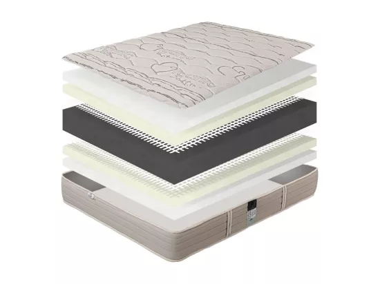 Matelas OrganicCotton, 24 cm, ferme, face été/hiver + 1 oreiller + couette, 180x200cm