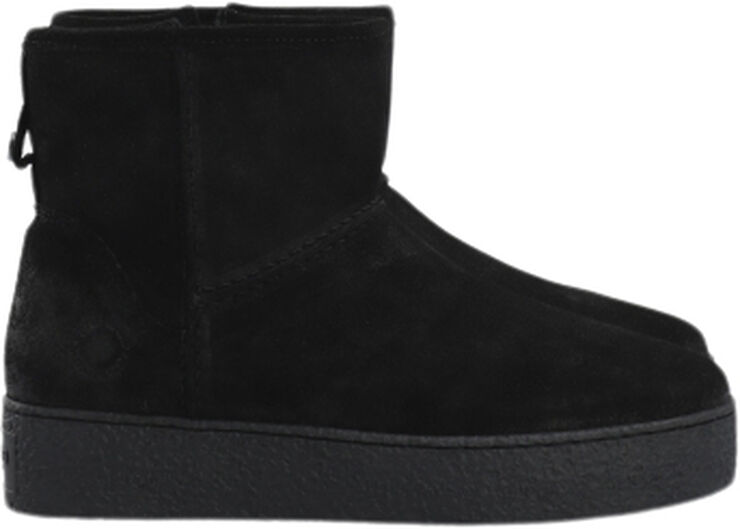 Cashott CASCAMILLA Boot W. Inside Zip Semi Warm Lining Oil Suede Black