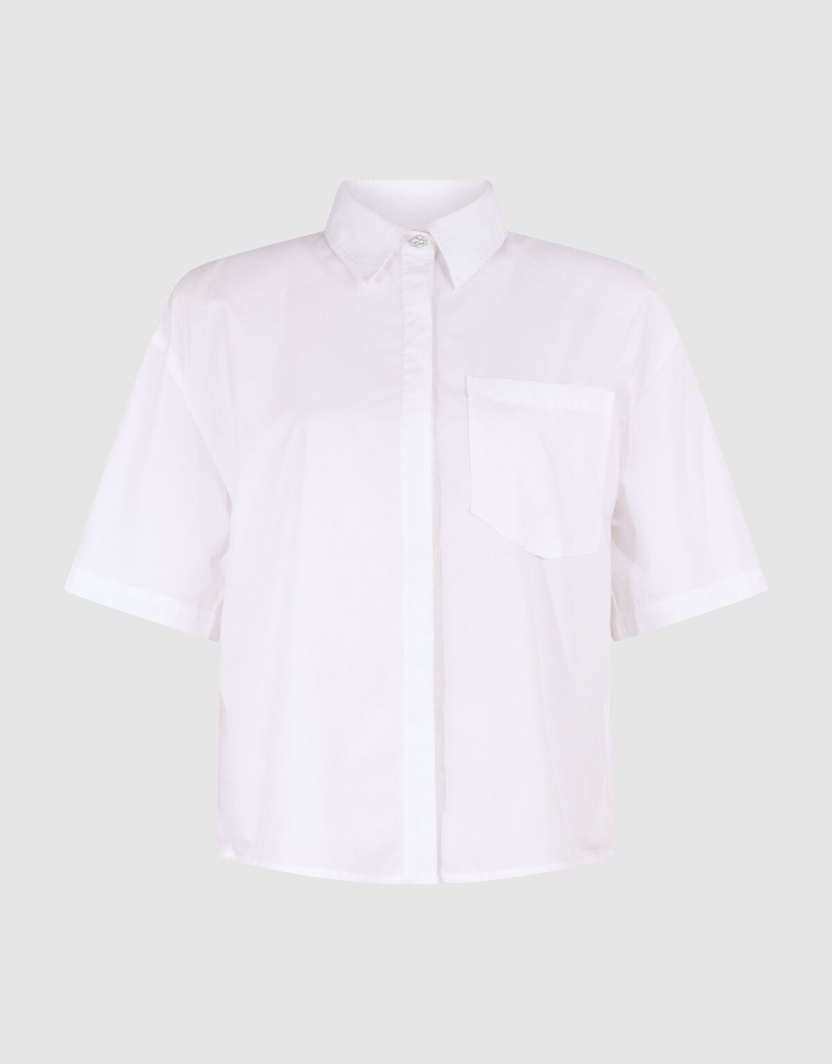 Oversized Solid Blouse Wit
