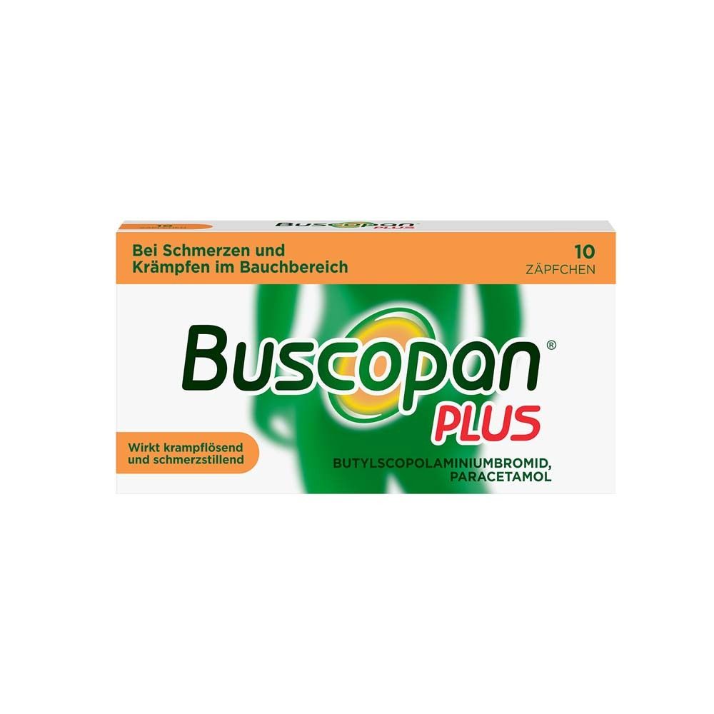 Buscopan Plus Zäpfchen bei Bauchschmerzen und Regelschmerzen