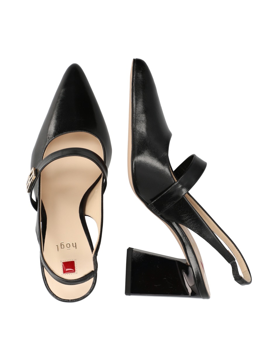 Glattleder Slingpumps