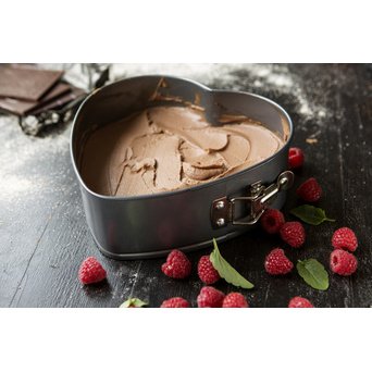 Moule à manqué coeur, en acier carbone, gris