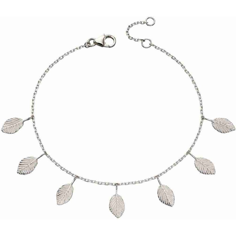 Bracelet feuilles en argent 925/1000