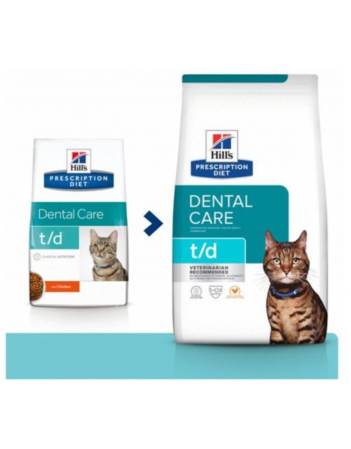 Hill's Prescription Diet T\/D Dental Care Zak Kip - Kattenvoer