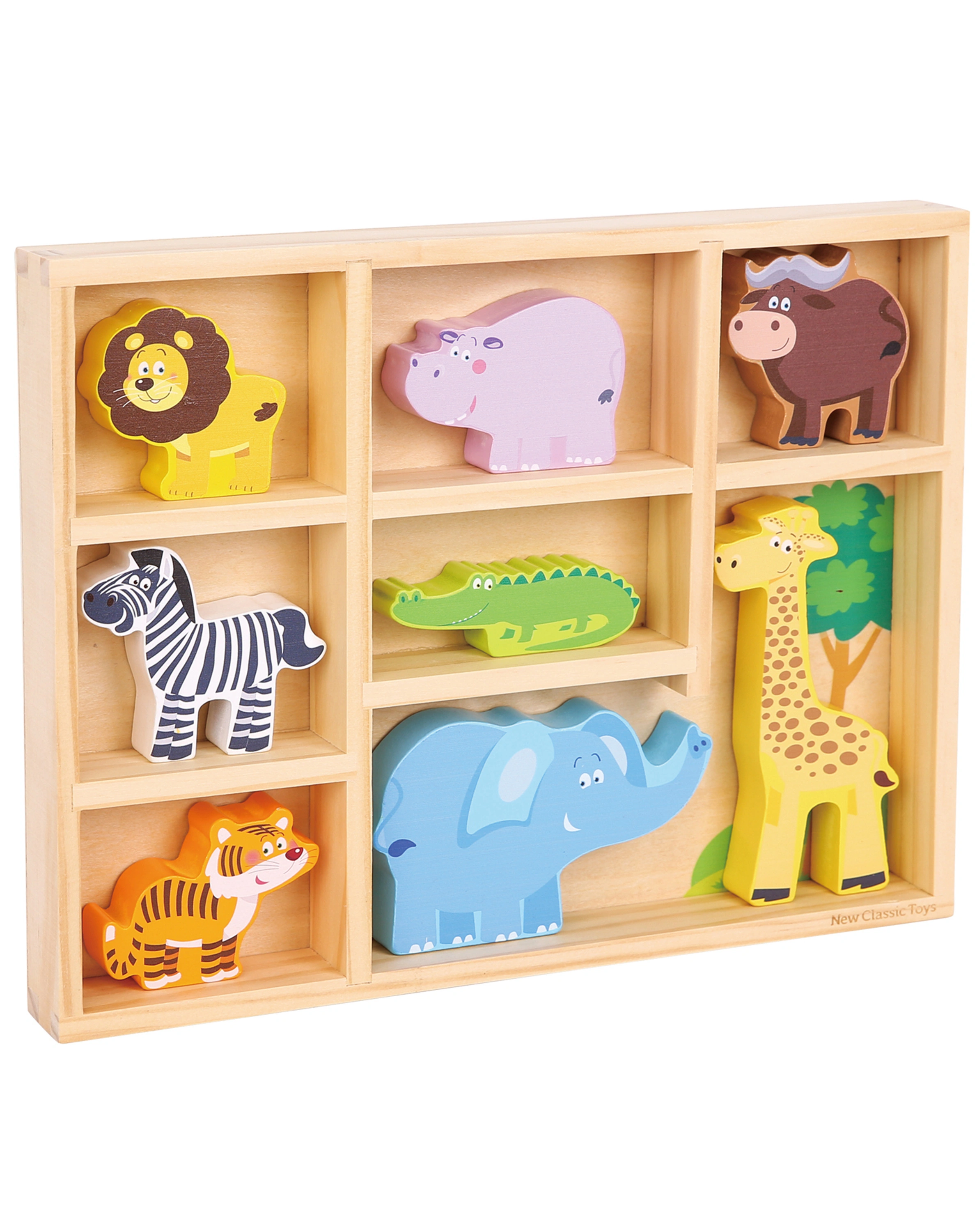 Figuren-Set SAFARITIERE in Holzbox