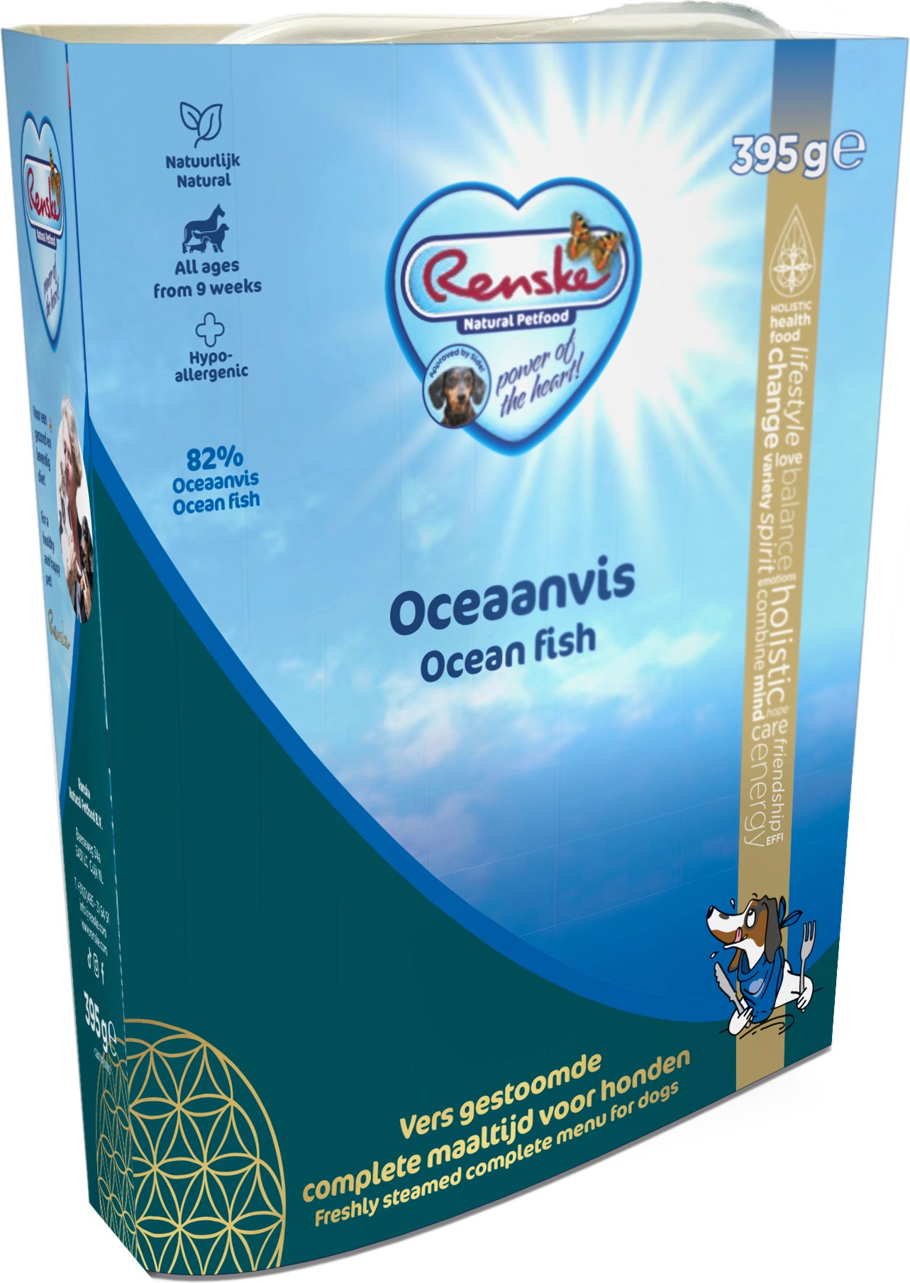 Renske hondenvoer vers oceaanvis adult 395 g
