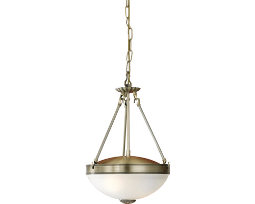 2-lamps hanglamp Ø 31 cm gepolijst/wit