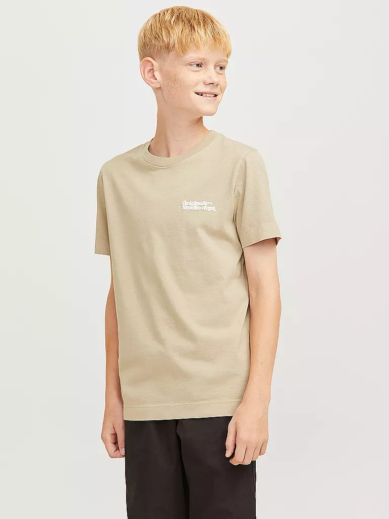 JACK & JONES Jungen T-Shirt  JORVERMONT beige