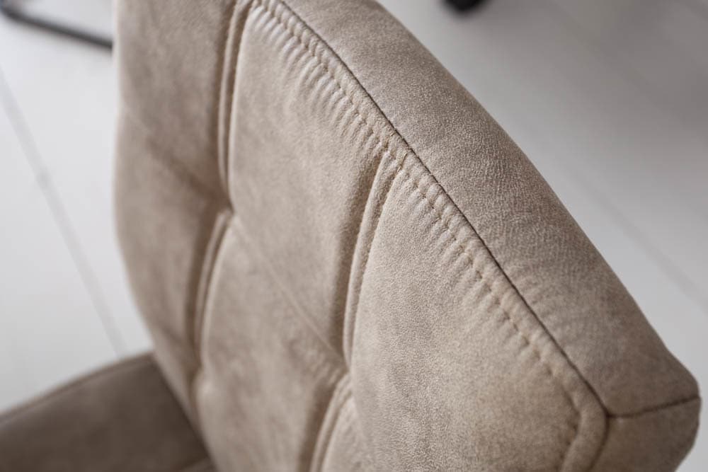 riess-ambiente Stuhl MODENA - Industrial Freischwinger vintage taupe mit Ziersteppung