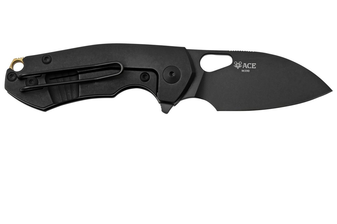 GiantMouse ACE Riv RIV-PVD-TI, Titanium, M390, zakmes, Voxnaes & Anso design