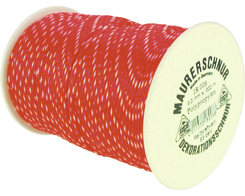 Metselaarslijn rood/wit Ø 3,0 mm, 200 m