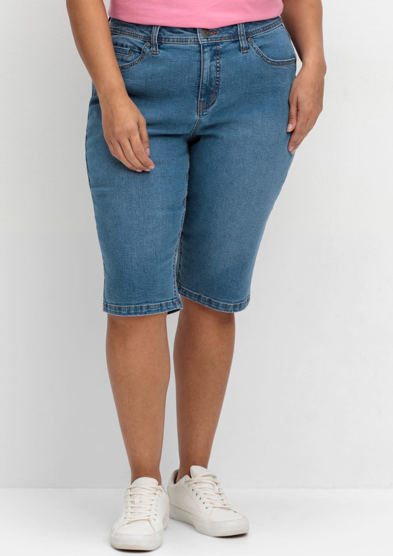 Sheego Jeansbermudas