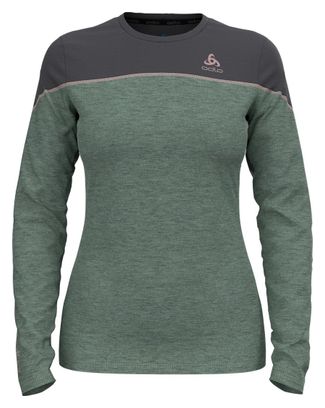 Base Layer Femme Odlo Revelstoke Performance Wool Warm Vert/Gris