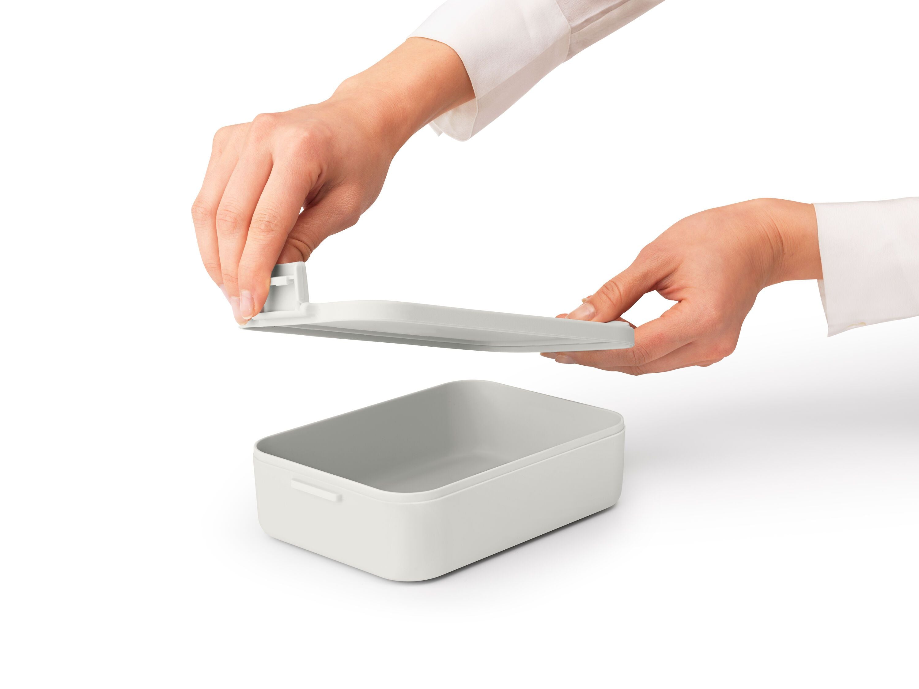 brabantia MAKE & TAKE Lunchbox - Hellgrau / B: 20.0 cm x T: 13.5 cm x H: 5.5 cm
