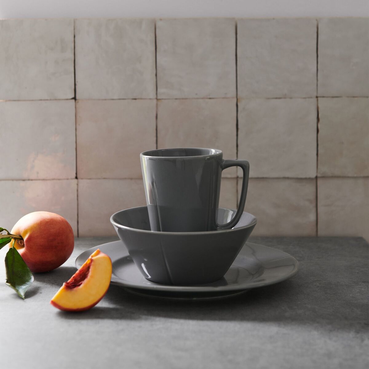 Grand Cru tallerken, 23 cm, ash grey