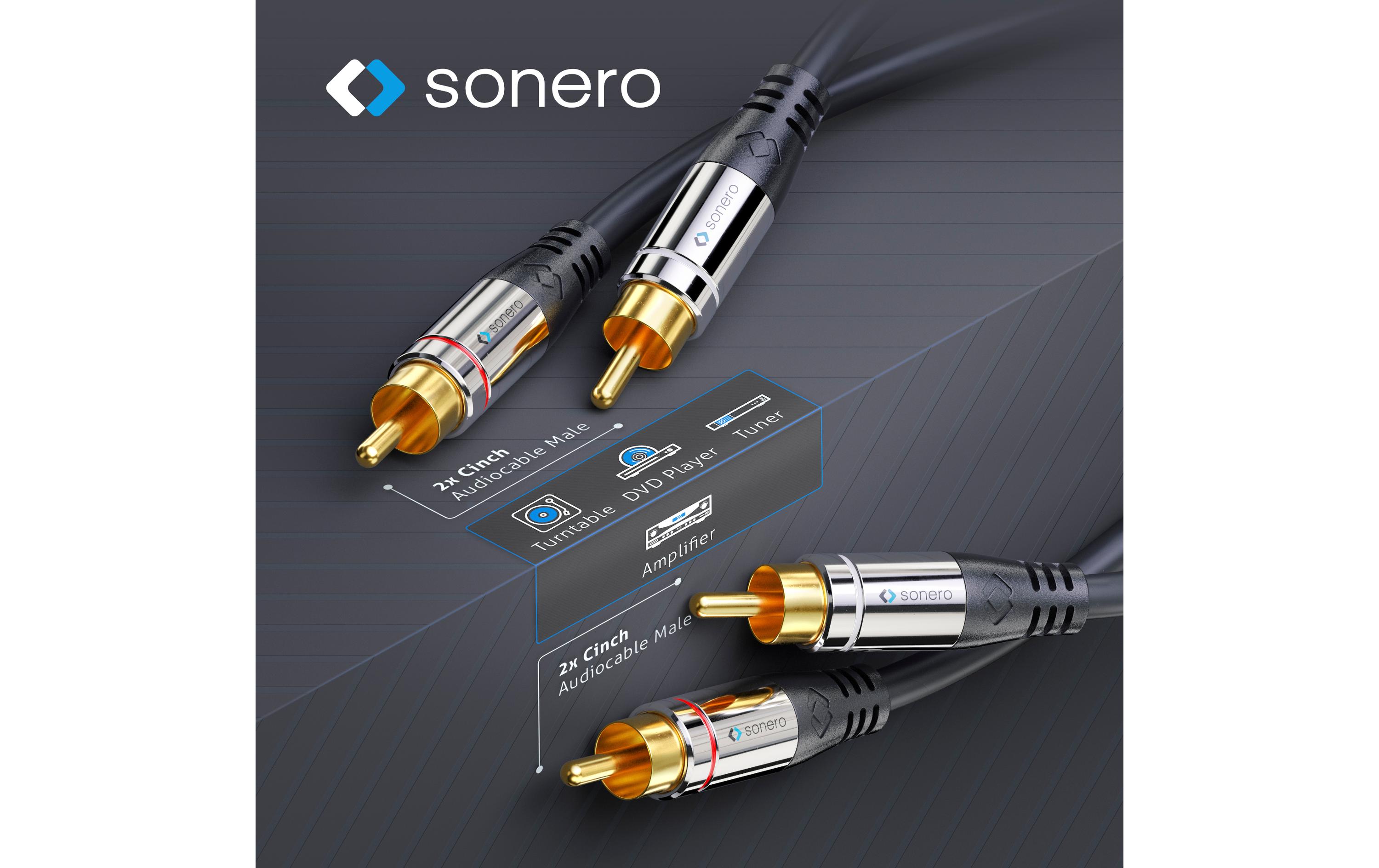 Audio-Kabel Cinch - Cinch 3 msonero 2x Cinch Stereo Audio Kabel