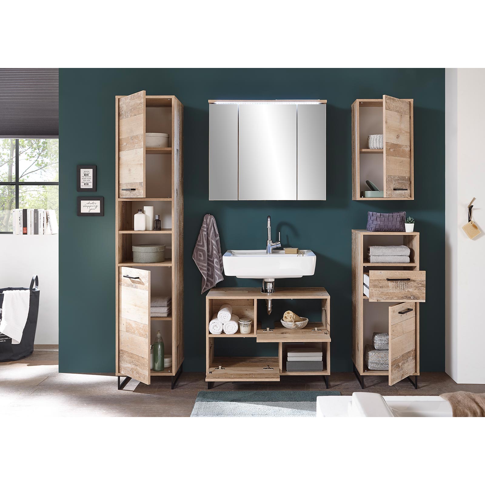 Unterschrank - Old Style hell - 102 cm hoch