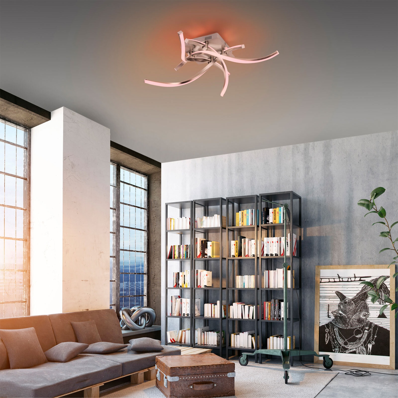 LOLA-Smart Deckenleuchte Swing Alu