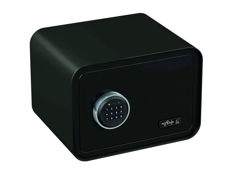 BASI mySafe 350, Fritstående pengeskab, Sort, Kode, Elektronisk, Væg, 1 hylder, Batteri