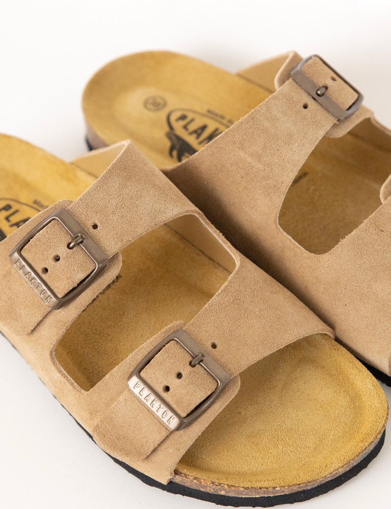PLAKTON MULES FEMME LAMÉ CAMEL