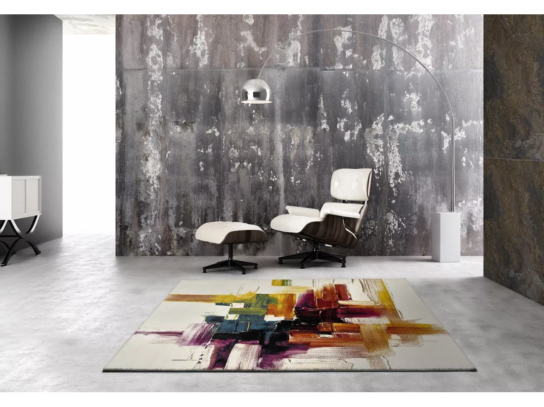 Tapis intérieur - abstrait - multicolore - 160 x 230 cm - BELIS