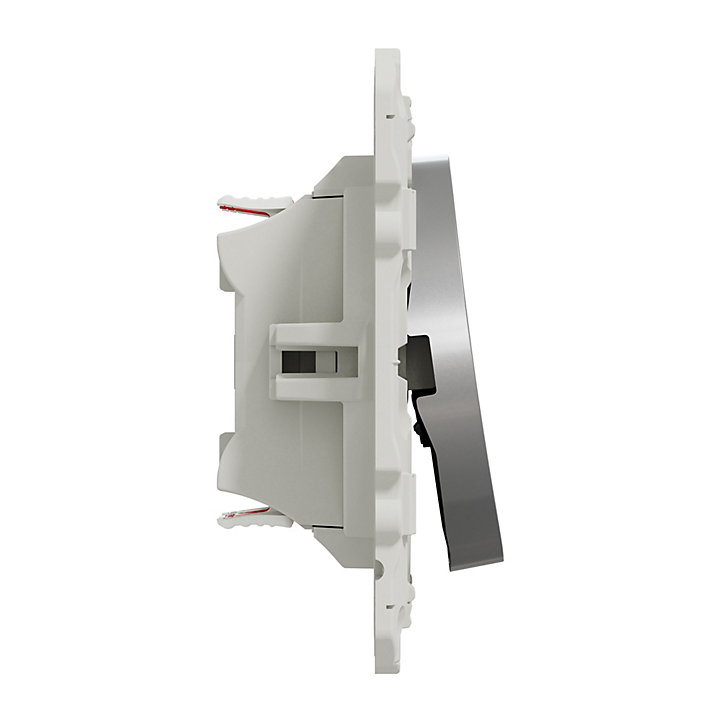 Mécanisme interrupteur double va-et-vient Schneider Electric Odace aluminium