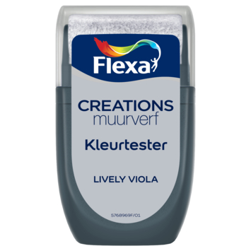 Flexa Creations muurverf kleurtester mat lively viola 30 ml