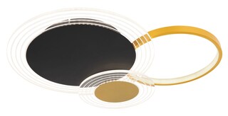 SENNA Deckenlampe schwarz 67261-36, B/H/T: 58 x 6,1 x 52 cm, Metall, Kunststoff