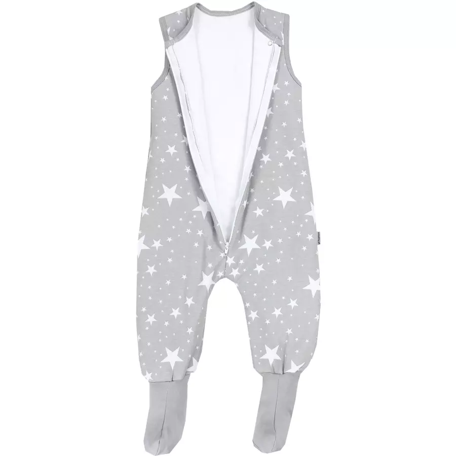 TupTam Baby Winter Schlafsack mit Beinen und Füßen hellgrau