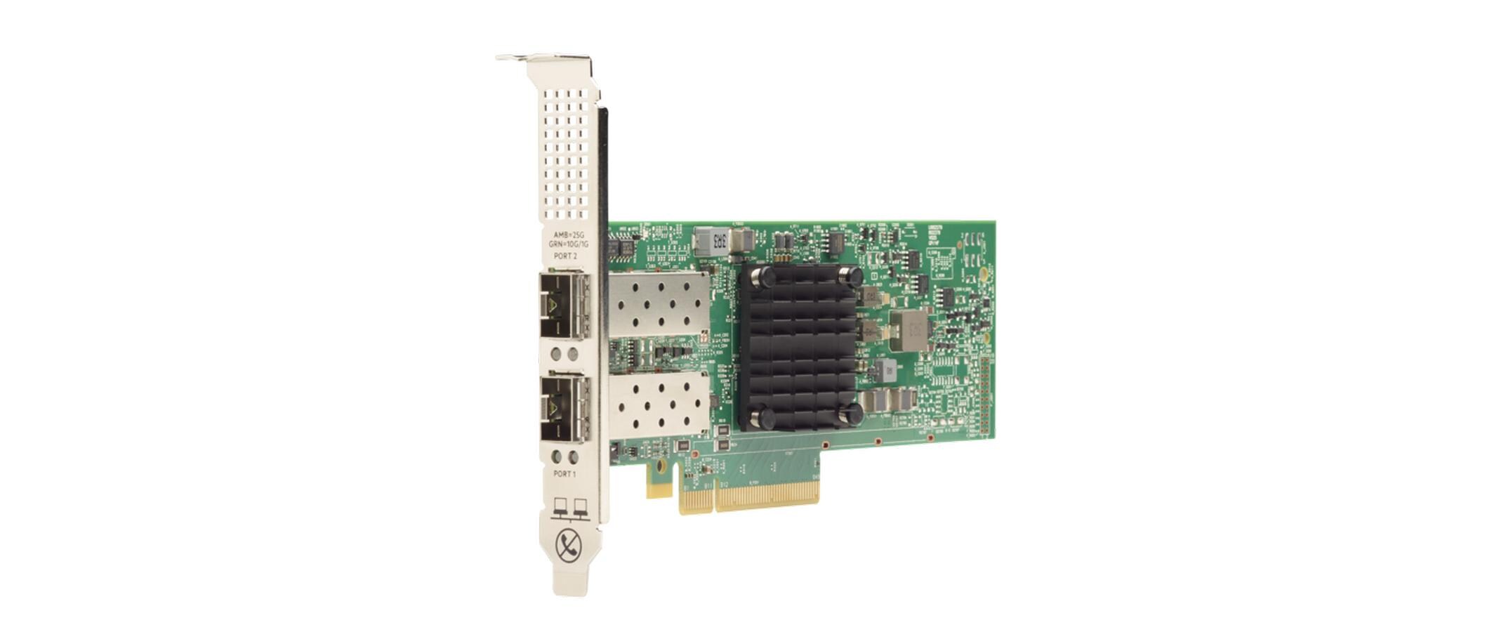 SFP28 Netzwerkkarte P225P PCI-Express x8<br>Leistungsstarke, funktionsreiche NetXtreme E-Series Dual-Port 25GbE PCIe Ethernet NIC